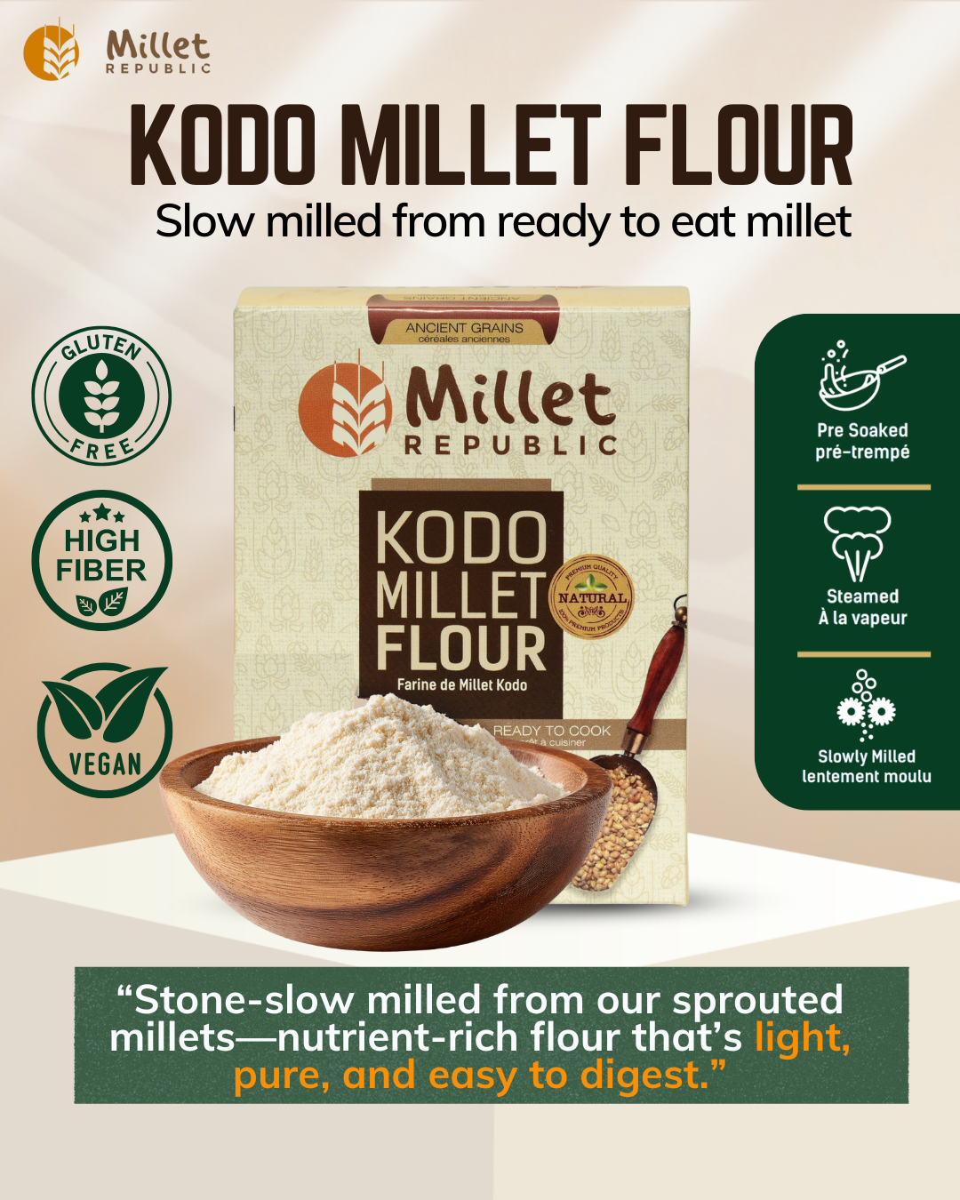 Kodo millet flour: 2lbs