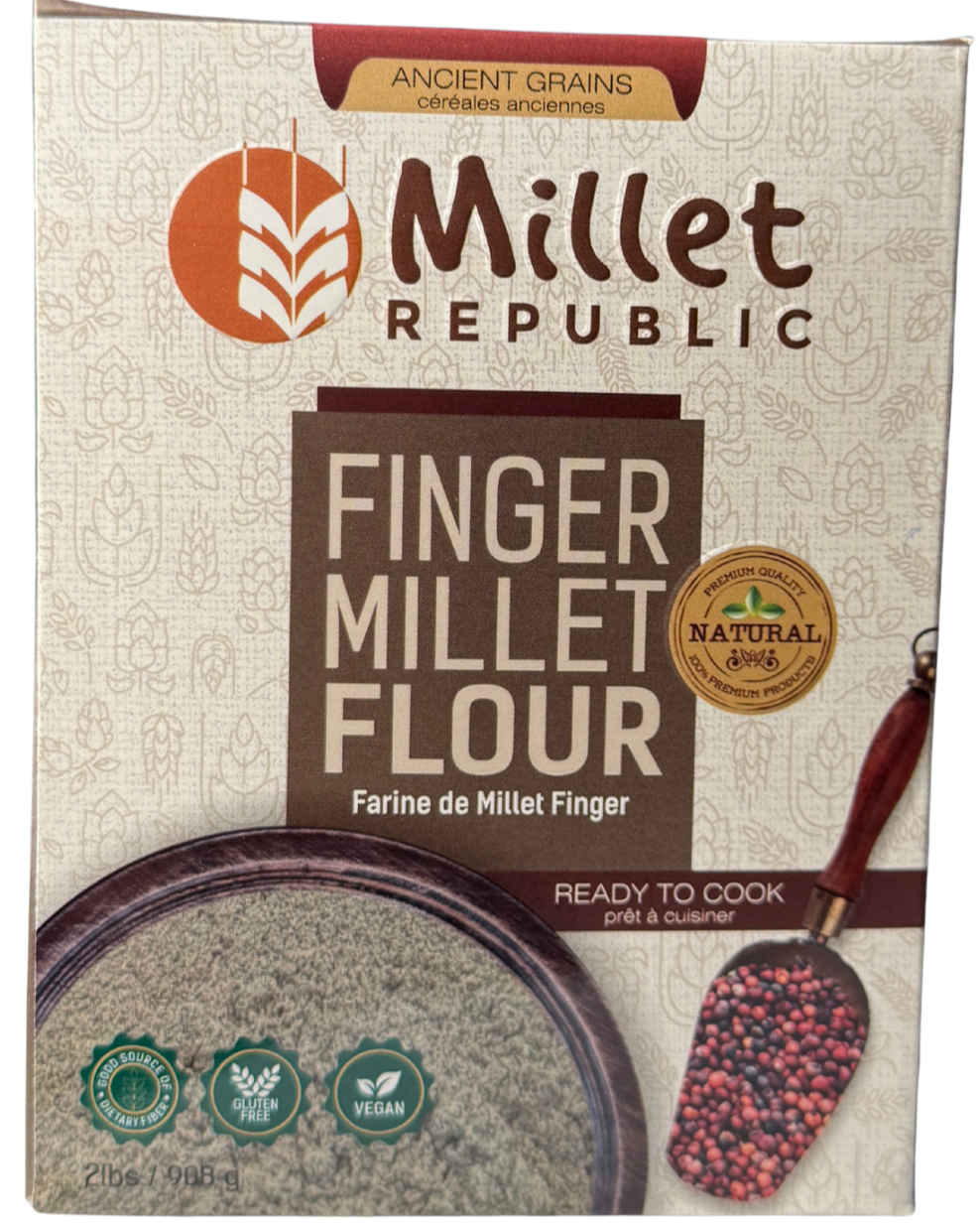 Finger millet flour: 2 lbs